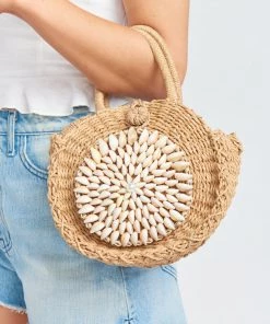 Show Me Your Mumu Cassie Shell Crossbody Bag ~ Natural