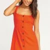 Show Me Your Mumu Cora Dress ~ Tangerine Linen Clothes