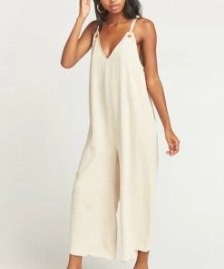 Show Me Your Mumu Jansen Jumpsuit ~ Cream Linen