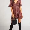 Show Me Your Mumu Leslie Mini Wrap Dress ~ Late Night Stripe Yarn Dye