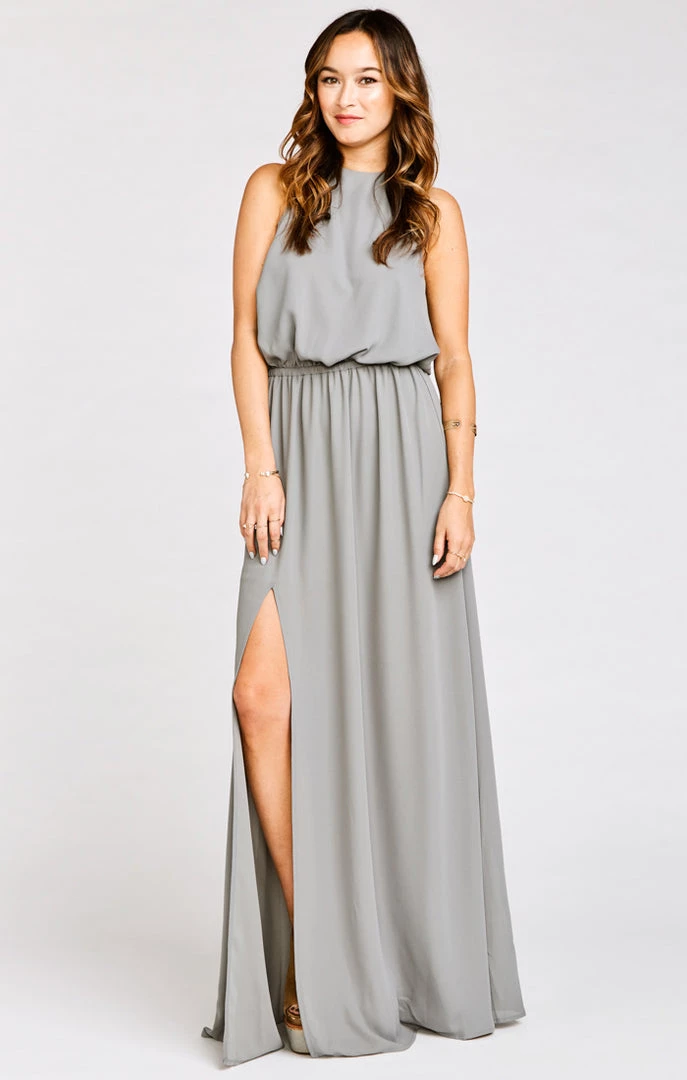 Show Me Your Mumu Heather Halter Dress ~ Soft Charcoal Crisp Bridesmaids Dresses 8 Show Me Your Mumu Heather Halter Dress ~ Soft Charcoal Crisp Bridesmaids Dresses
