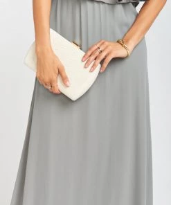 Show Me Your Mumu Accessories Irreplaceable Snakeskin Clutch Bag ~ Ivory