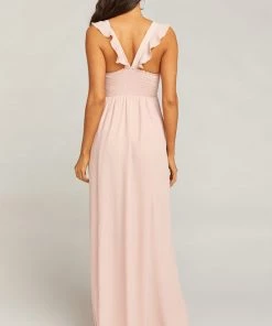 Show Me Your Mumu Maternity June Maxi Dress ~ Dusty Blush Crisp