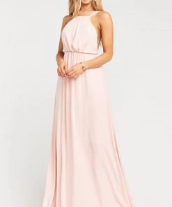 Show Me Your Mumu Amanda Maxi Dress ~ Dusty Blush Crisp