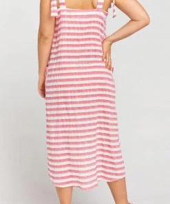 Show Me Your Mumu Dresses Lucas Midi Dress ~ Dock Stripe Red