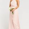 Show Me Your Mumu Amanda Maxi Dress ~ Dusty Blush Crisp