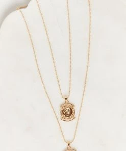 Show Me Your Mumu Accessories Devina Coin Layered Necklaces ~ Gold