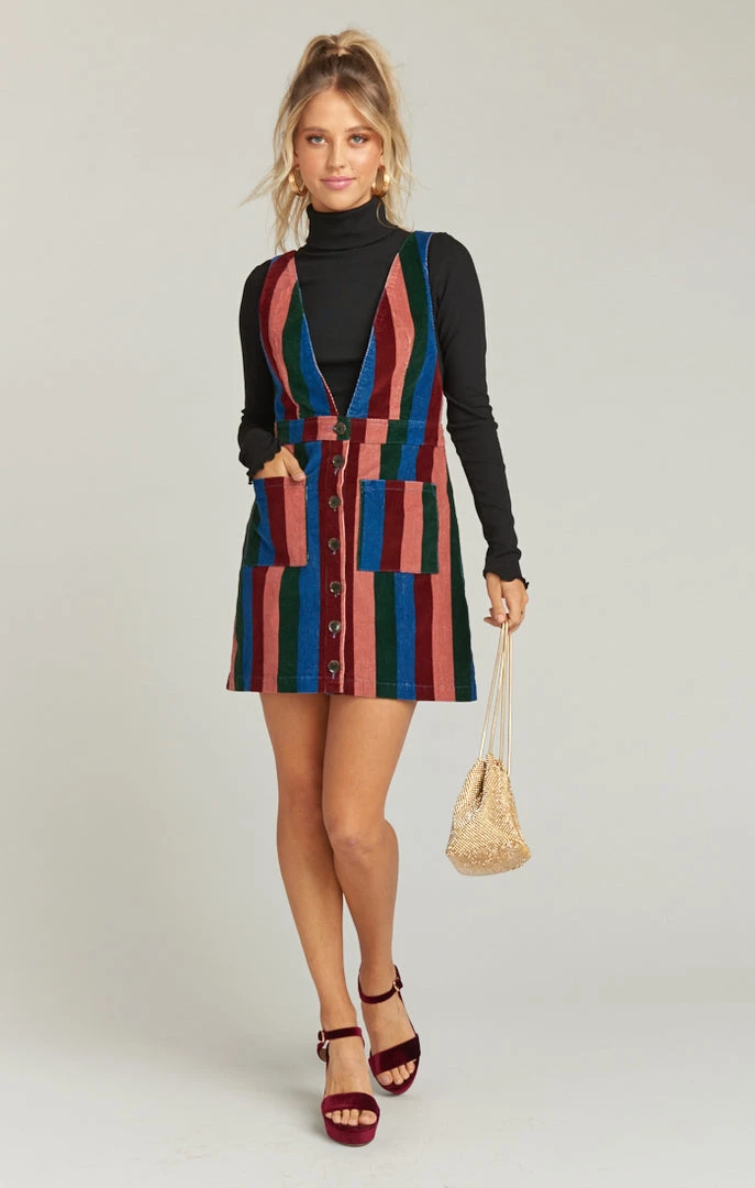 Show Me Your Mumu Connelly Overall Dress ~ Mutown Stripe Denim 7 Show Me Your Mumu Connelly Overall Dress ~ Mutown Stripe Denim