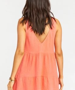 Show Me Your Mumu Emme Tank Dress ~ Peach Crinkle Gauze Clothes