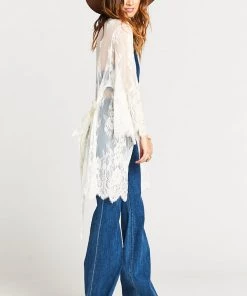 Show Me Your Mumu Lilah Lace Robe ~ White Clothes