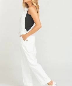 Show Me Your Mumu Dale Overalls ~ White Linen