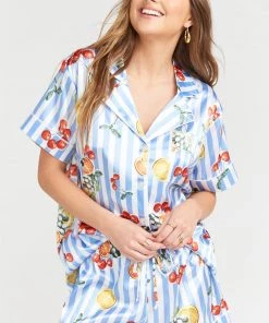 Show Me Your Mumu Slumber PJ Set ~ Fruit Basket Stripe