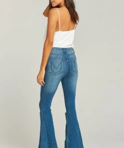 Show Me Your Mumu Berkeley Zip Up Bells ~ Dark Sea Denim