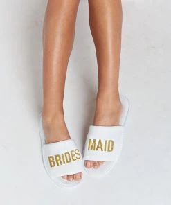 Show Me Your Mumu Brides Maid Slippers ~ White New Mu