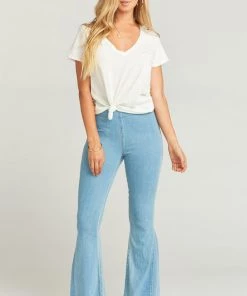 Show Me Your Mumu Pants Berkeley Bells Long ~ Frost