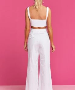 Show Me Your Mumu Stacie Sailor Pants ~ White Poplin Bottoms 8 Show Me Your Mumu Stacie Sailor Pants ~ White Poplin Bottoms