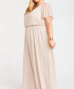 Show Me Your Mumu Michelle Flutter Maxi Dress ~ Show Me The Ring Beaded