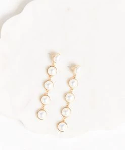 Show Me Your Mumu Vale Drop Earrings ~ Pearl/Gold