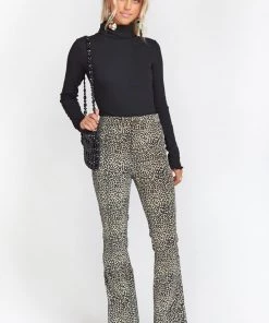 Show Me Your Mumu Trilby Pant ~ Stretch Velveteen Leopard Denim