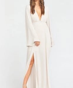 Show Me Your Mumu Venus Long Sleeve Flare Dress ~ Show Me The Ring Crisp