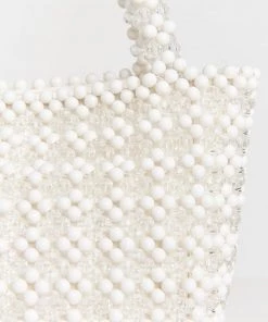 Show Me Your Mumu New Mu Cleobella X Mumu Clementine Bag ~ White Beaded