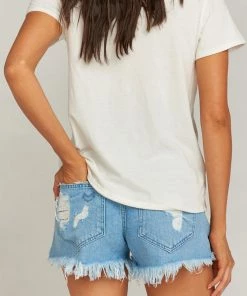 Show Me Your Mumu Denim Maternity Cabo Shorts ~ Tide