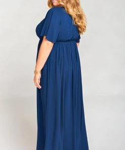 Show Me Your Mumu Emily Empire Maxi Dress ~ Rich Navy Crisp 26 Show Me Your Mumu Emily Empire Maxi Dress ~ Rich Navy Crisp