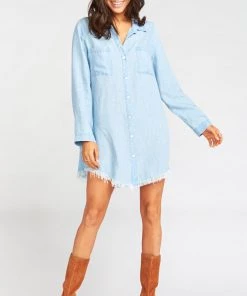 Show Me Your Mumu Reina Shirt Dress ~ Light Chambray