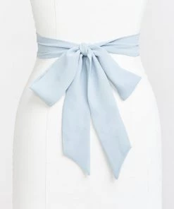 Show Me Your Mumu Bridesmaid Sash ~ Steel Blue Chiffon Bridesmaids Dresses