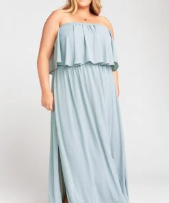 Show Me Your Mumu Bridesmaids Dresses Hacienda Maxi Dress ~ Silver Sage Crisp