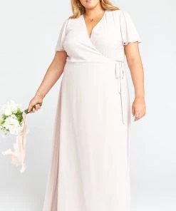 Show Me Your Mumu Noelle Flutter Wrap Dress ~ Show Me The Ring Crisp