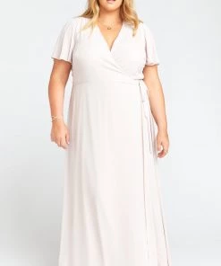 Show Me Your Mumu Noelle Flutter Wrap Dress ~ Show Me The Ring Crisp