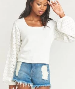 Show Me Your Mumu Sweaters Natalia Sweater ~ Soft White