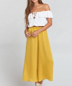 Show Me Your Mumu Explorer Pants ~ Mustard Sheen 24 Show Me Your Mumu Explorer Pants ~ Mustard Sheen