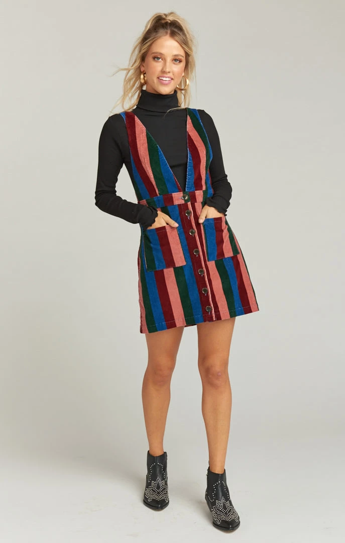 Show Me Your Mumu Connelly Overall Dress ~ Mutown Stripe Denim 3 Show Me Your Mumu Connelly Overall Dress ~ Mutown Stripe Denim