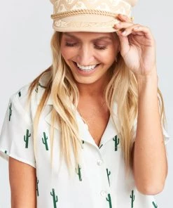 Show Me Your Mumu Lack Of Color ~ Riviera Cap ~ Blonde Accessories