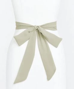 Show Me Your Mumu Bridesmaid Sash ~ Moss Green Crisp Bridesmaids Dresses