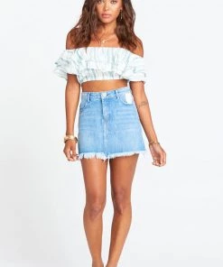 Show Me Your Mumu Denim Atlanta A Line Skirt ~ Brook 31 Show Me Your Mumu Denim Atlanta A Line Skirt ~ Brook