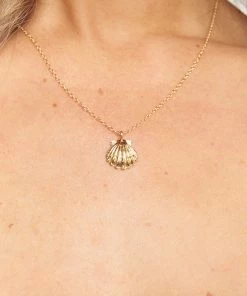 Show Me Your Mumu Ki.ele Jewelry Golden Sunrise Shell Necklace ~ 14K Gold