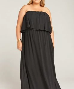 Show Me Your Mumu Hacienda Maxi Dress ~ Black Chiffon