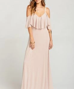Show Me Your Mumu Renee Ruffle Maxi Dress ~ Dancing Queen Shine Blush