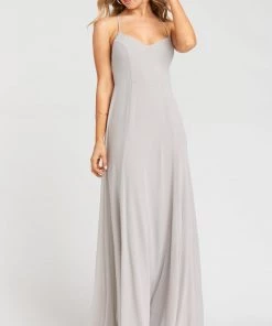 Show Me Your Mumu Godshaw Goddess Gown ~ Dove Grey Chiffon