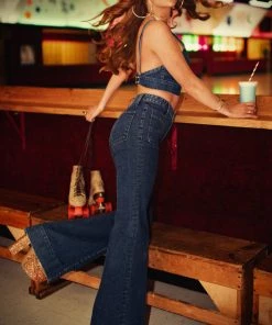 Show Me Your Mumu Farrah Trouser Flare Long ~ Downpour