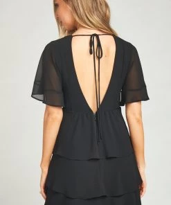 Show Me Your Mumu Dulce Dress ~ Black Chiffon New Mu