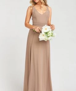 Show Me Your Mumu Jenn Maxi Dress ~ Dune Chiffon Bridesmaids Dresses