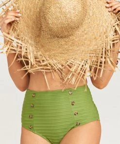 Show Me Your Mumu High Tide High Button Bottom ~ Artichoke Green Rib 8 Show Me Your Mumu High Tide High Button Bottom ~ Artichoke Green Rib