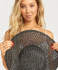 Show Me Your Mumu Accessories Lack Of Color Sunnydip Boater ~ Black
