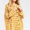 Show Me Your Mumu Dresses Lorolie Tunic ~ Check Me Gold