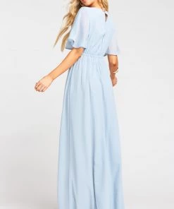 Show Me Your Mumu Maternity Emily Empire Maxi Dress ~ Steel Blue Chiffon 16 Show Me Your Mumu Maternity Emily Empire Maxi Dress ~ Steel Blue Chiffon
