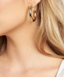 Show Me Your Mumu Canyon Tube Hoops ~ 14K Gold Plated 7 Show Me Your Mumu Canyon Tube Hoops ~ 14K Gold Plated